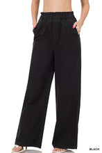 Load image into Gallery viewer, LONG CANVAS PAPERBAG WAIST WIDE LEG PANTS