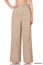 Load image into Gallery viewer, LONG CANVAS PAPERBAG WAIST WIDE LEG PANTS