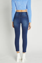 Load image into Gallery viewer, Wide Waist Band 3-Button Skinny Jean