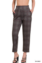 Load image into Gallery viewer, PLAID PULL-ON STRETCH DRESS PANTS

