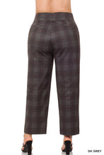 Load image into Gallery viewer, PLAID PULL-ON STRETCH DRESS PANTS
