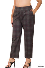 Load image into Gallery viewer, PLAID PULL-ON STRETCH DRESS PANTS
