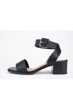 Load image into Gallery viewer, WIDE FIT OPEN TOE, ANKLE STRAP, CASUAL, BLOCK HEELS
