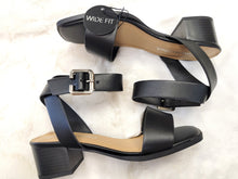Load image into Gallery viewer, WIDE FIT OPEN TOE, ANKLE STRAP, CASUAL, BLOCK HEELS
