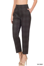 Load image into Gallery viewer, PLAID PULL-ON STRETCH DRESS PANTS
